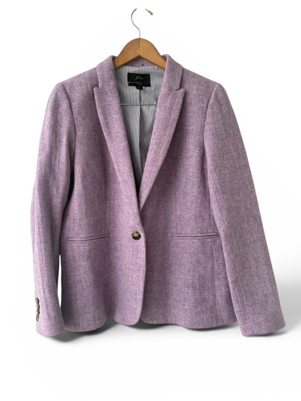 J.Crew Parke Blazer Wool Lavender Purple Tailored Jacket Women’s Size 14 - Picture 2 of 9